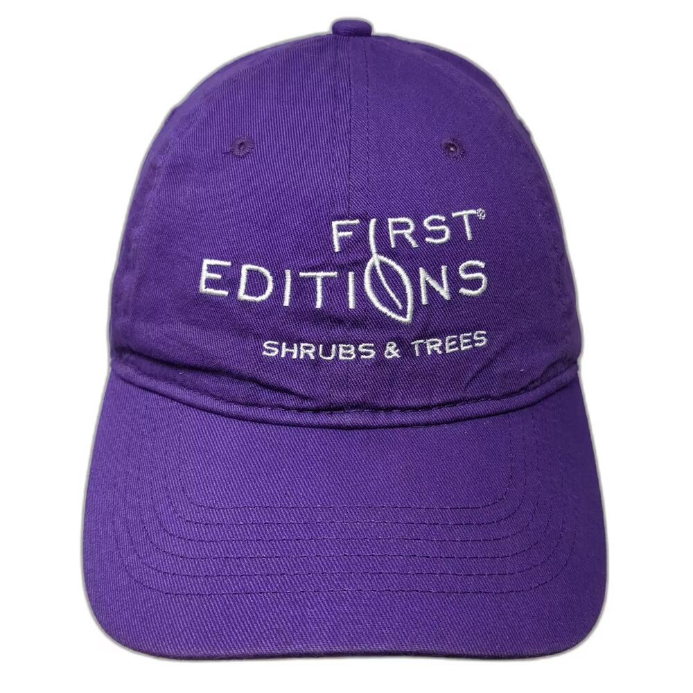 B.I.G. Baseball Cap Hat Purple White One Size Strapback First Editions Shrubs